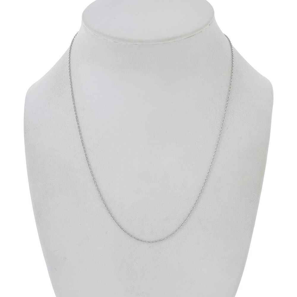 Vintage Sterling Silver 925 Cable Link Chain Necklace to 17.5"